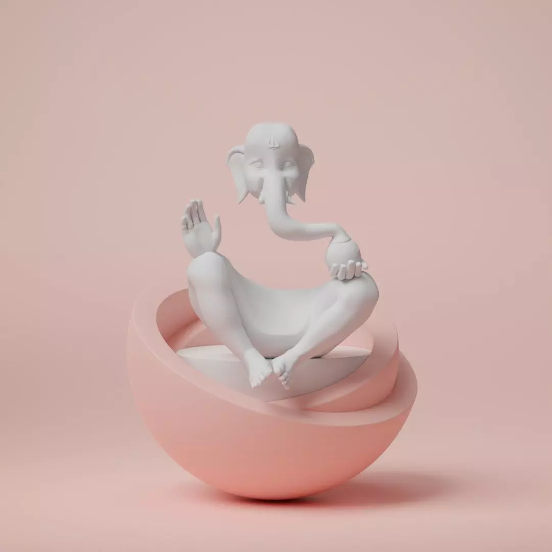 Ganesha Idol 3D Printable model 4 3D print model