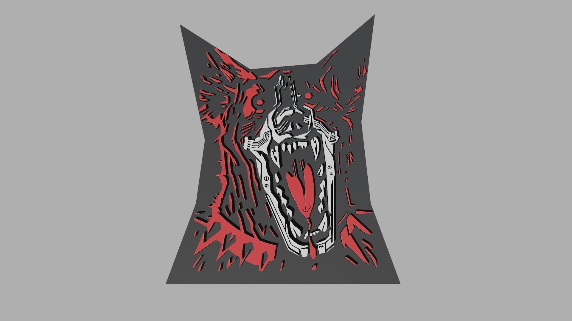 Dog Logo Cyberpunk 2077 Fan Art 3D print model_4