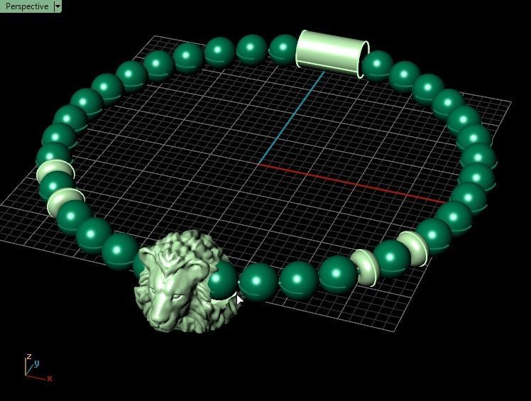 Lion Bracelet 3D print model_5