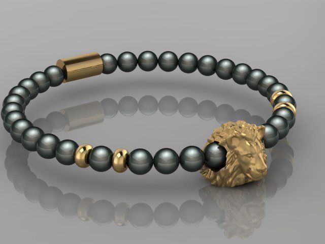 Lion Bracelet 3D print model_19