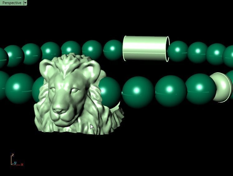 Lion Bracelet 3D print model_14