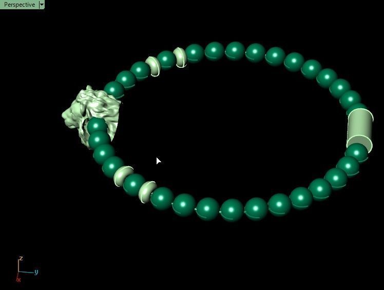 Lion Bracelet 3D print model_8