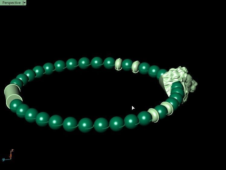 Lion Bracelet 3D print model_10