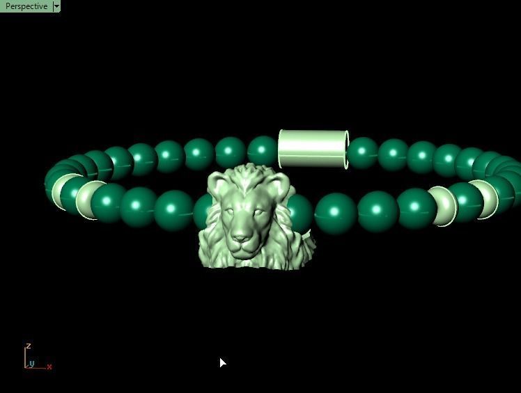 Lion Bracelet 3D print model_13