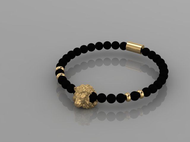 Lion Bracelet 3D print model_17