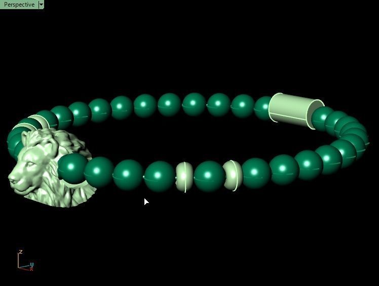 Lion Bracelet 3D print model_12