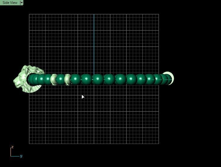 Lion Bracelet 3D print model_24