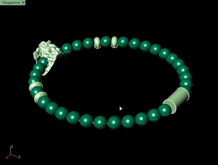 Lion Bracelet 3D print model_9