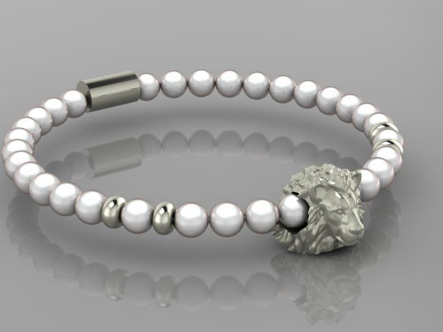 Lion Bracelet 3D print model_22