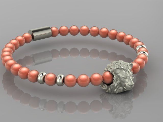 Lion Bracelet 3D print model_23