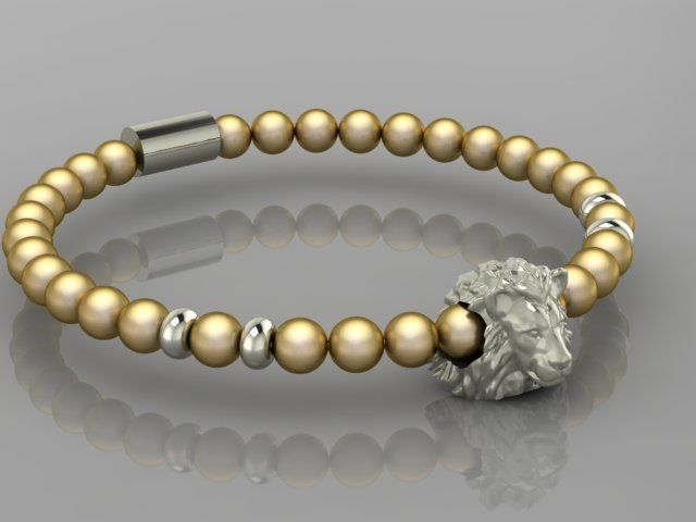 Lion Bracelet 3D print model_21