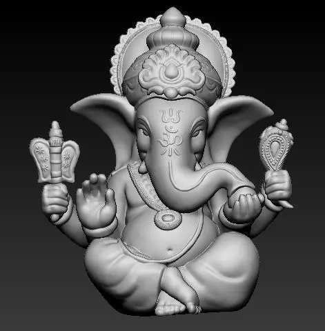 Ganesha Idol 3D Printable model 6 3D print model