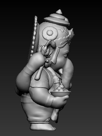 Ganesha Idol 3D Printable model 5 3D print model_3