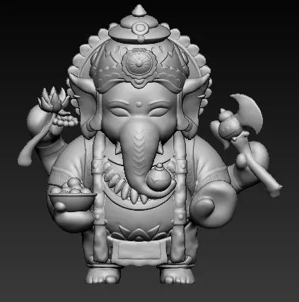 Ganesha Idol 3D Printable model 5 3D print model_0