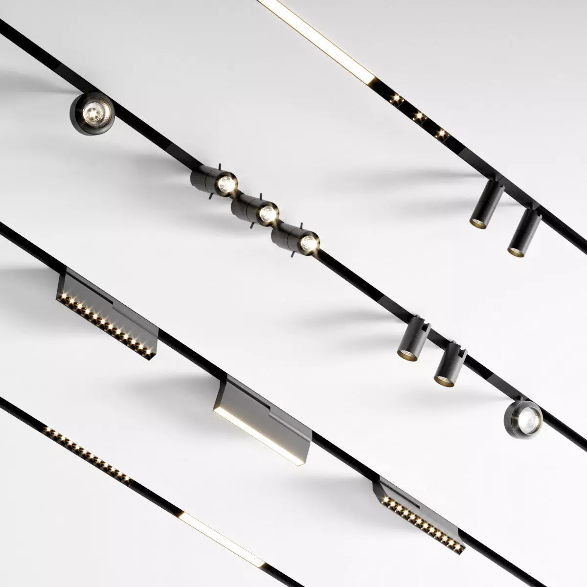 Donolux set three led lights 3D model_0