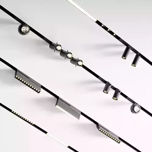 Donolux set three led lights 3D model