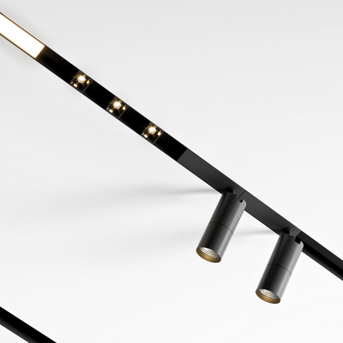 Donolux set three led lights 3D model_2