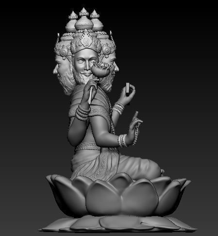 Brahma Idol 3d printable model  1 3D print model_3