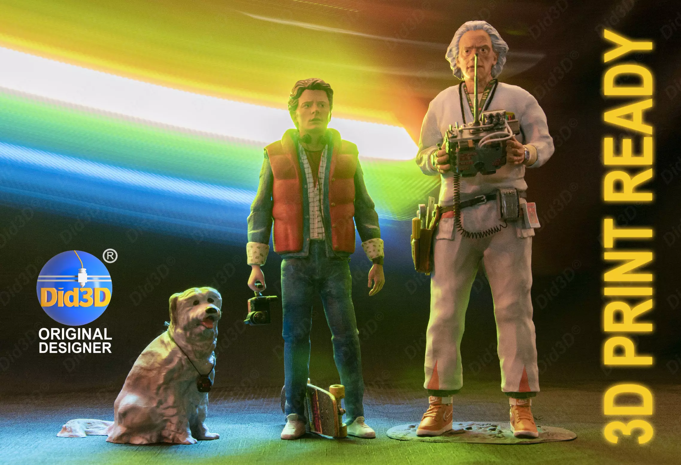 Doc Marty Einstein Pack 1-8 Scale 3D print model