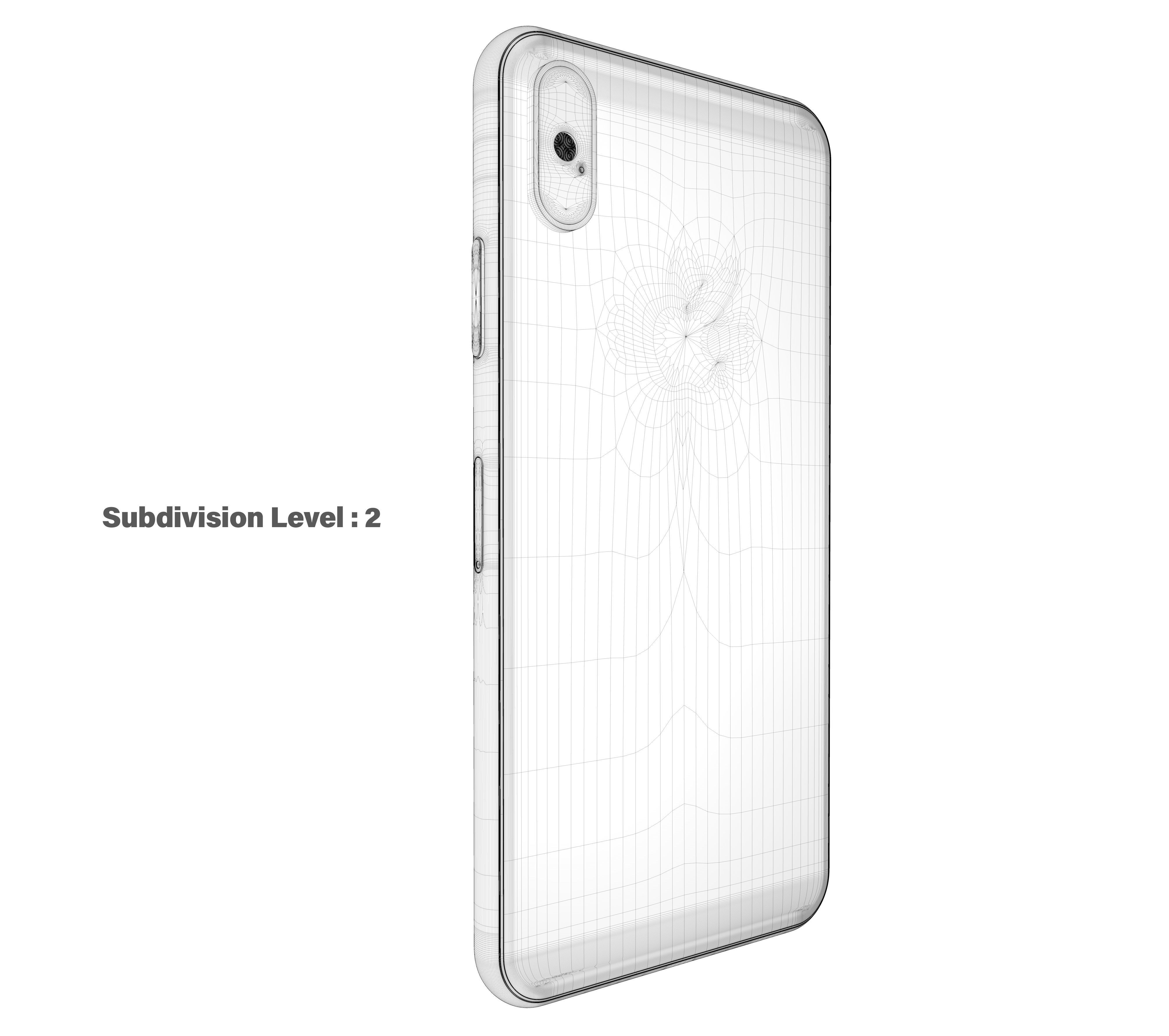 Apple iPhone Xs Silver Low-poly 3D model_22