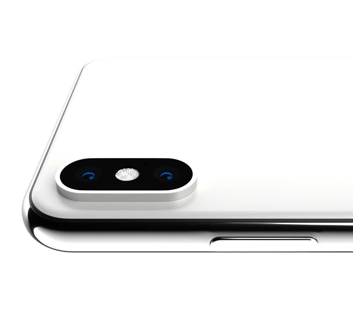 Apple iPhone Xs Silver Low-poly 3D model_12