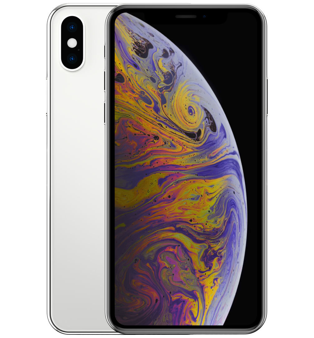Apple iPhone Xs Silver Low-poly 3D model_2