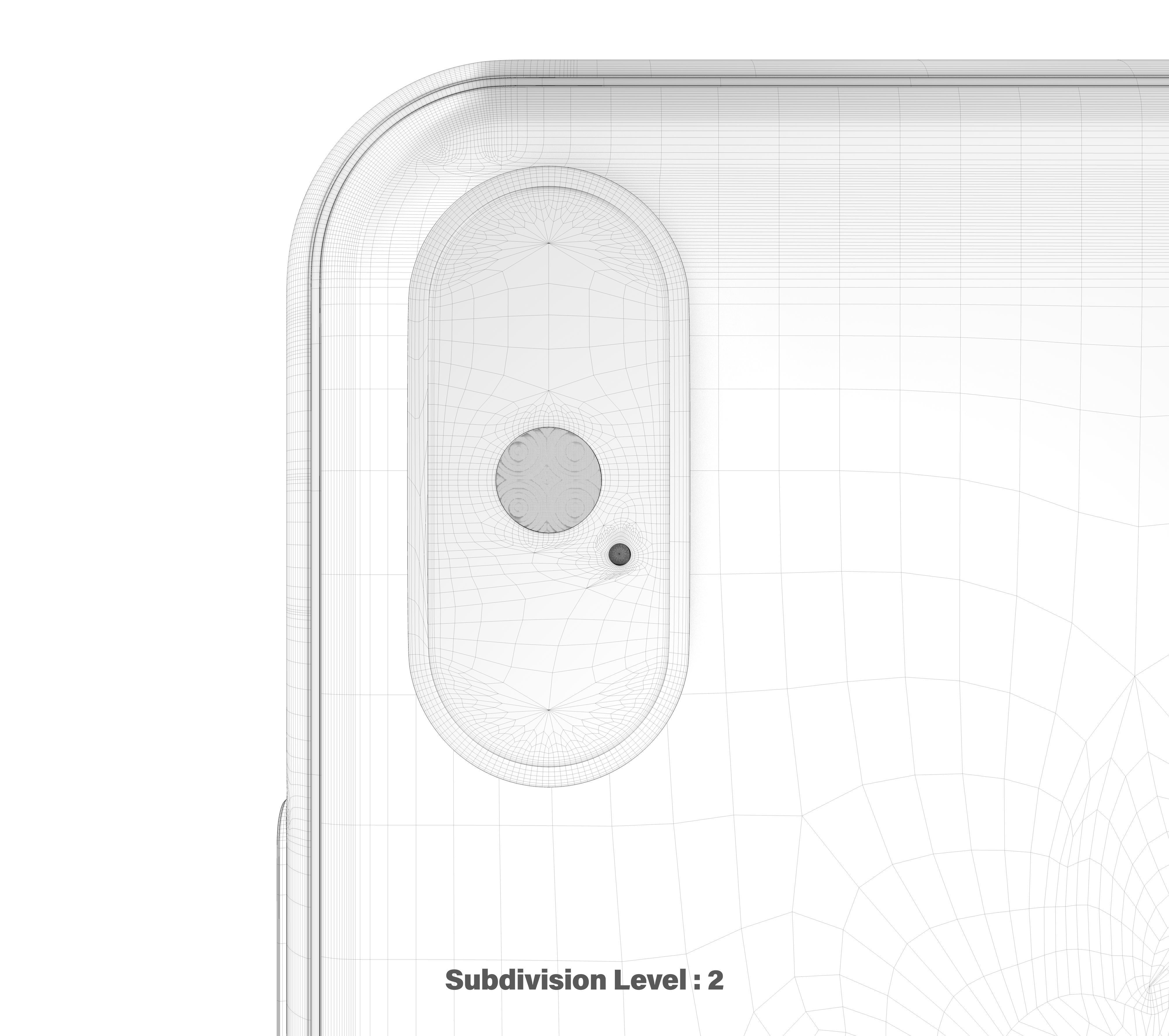 Apple iPhone Xs Silver Low-poly 3D model_20