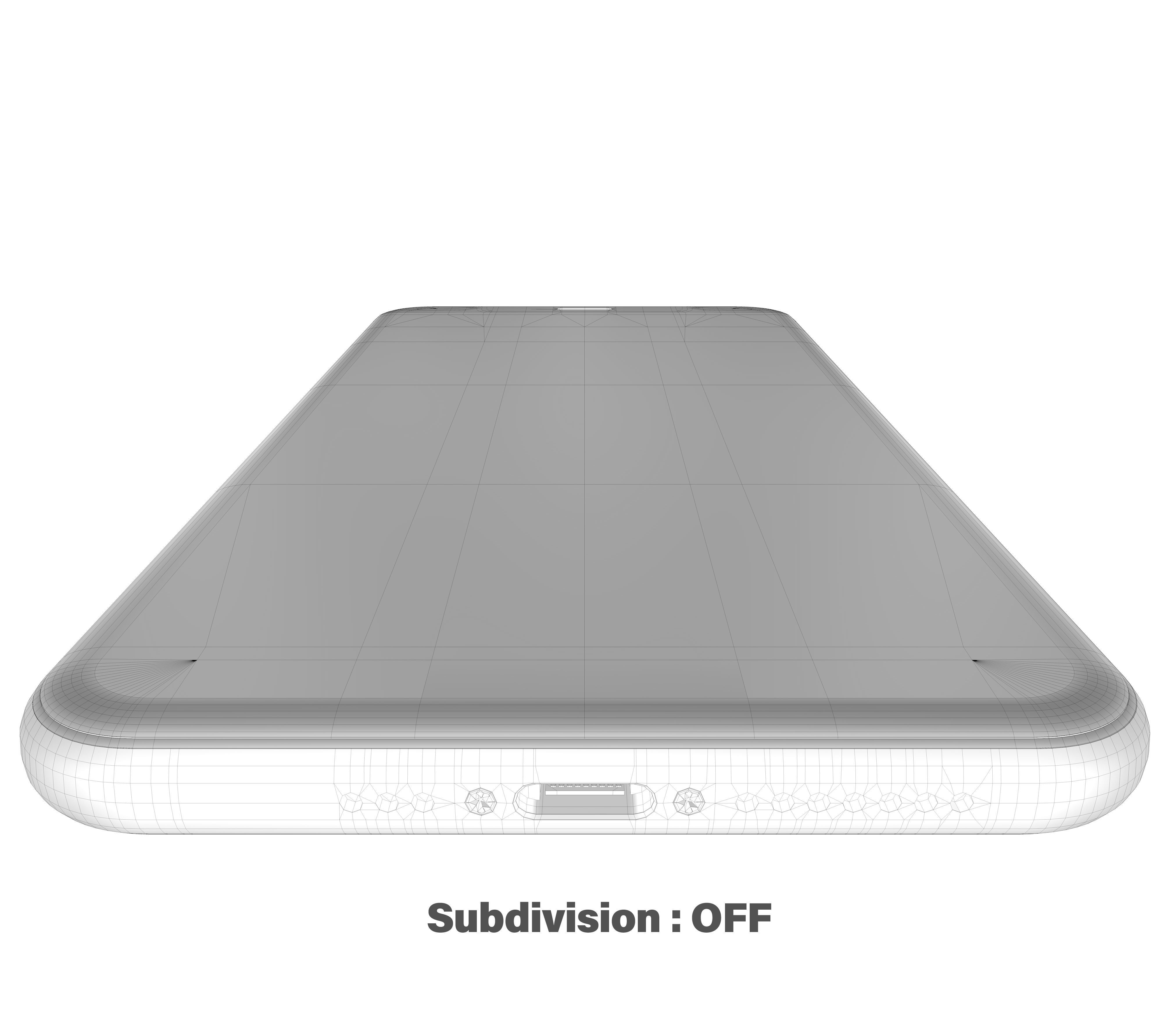 Apple iPhone Xs Silver Low-poly 3D model_23