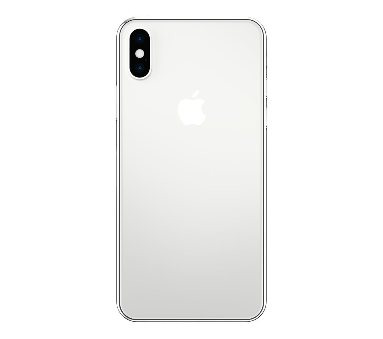 Apple iPhone Xs Silver Low-poly 3D model_4