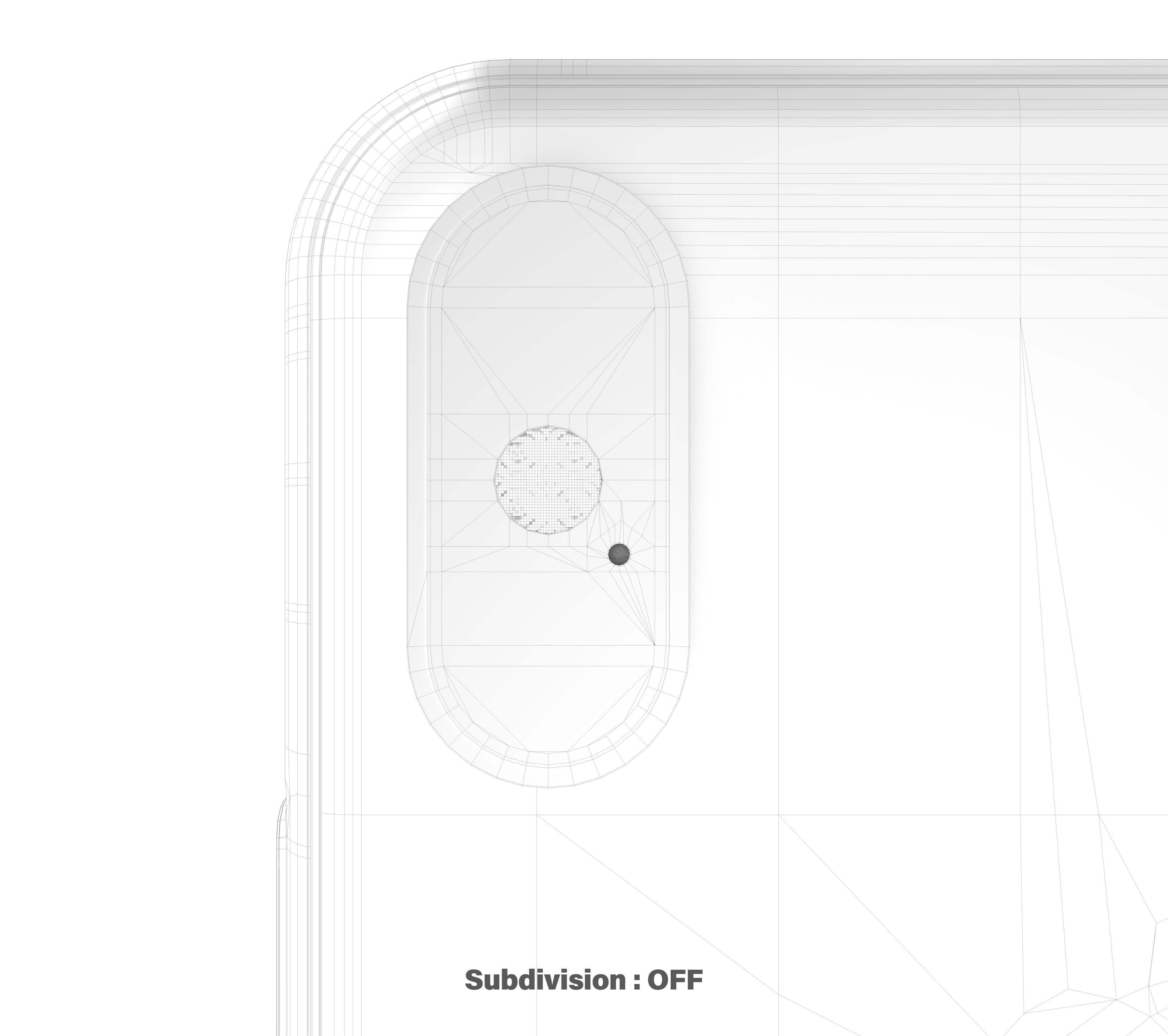 Apple iPhone Xs Silver Low-poly 3D model_19