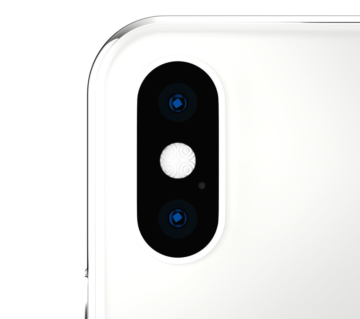 Apple iPhone Xs Silver Low-poly 3D model_7