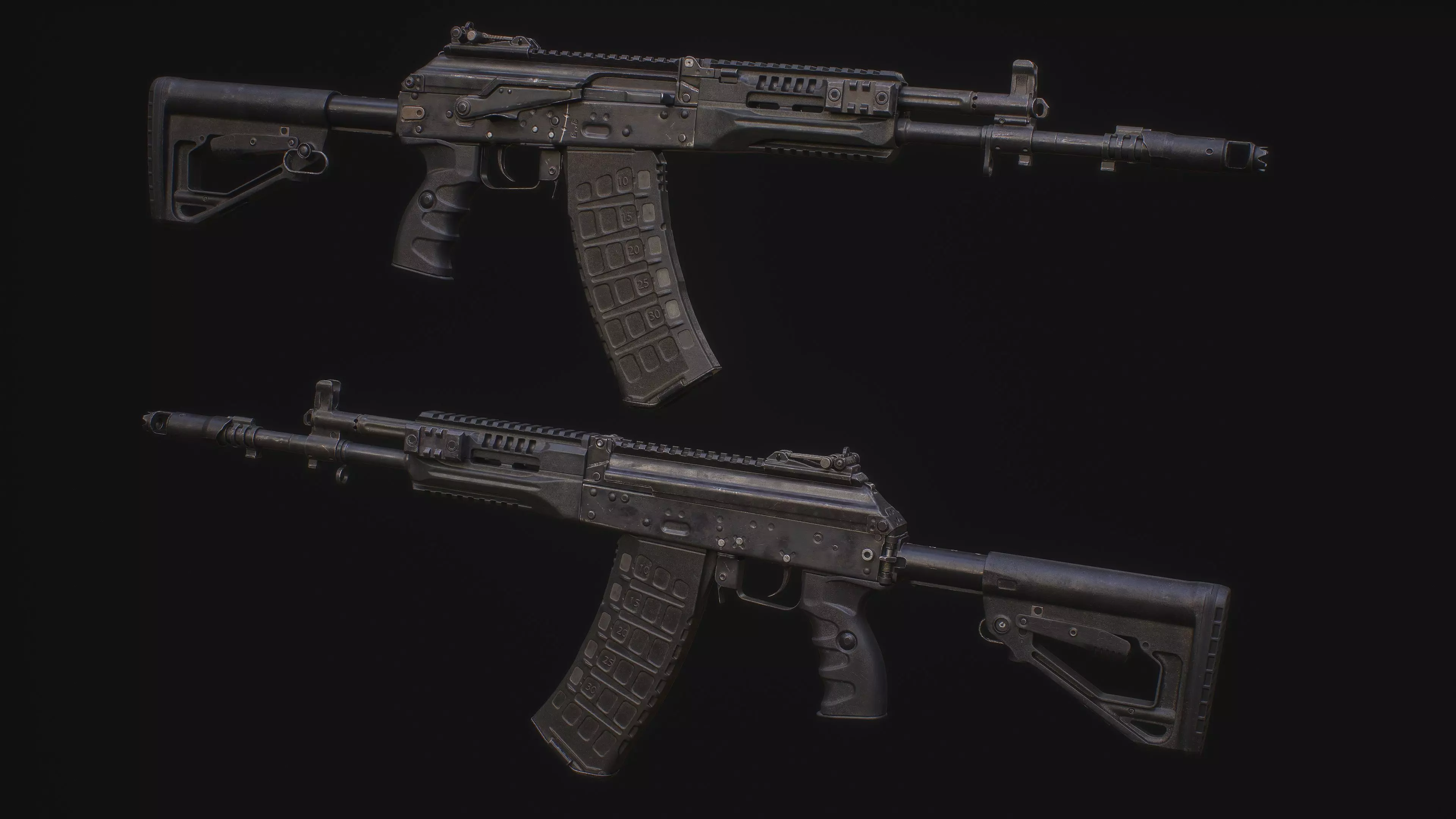 AK 12 Low-poly 3D model_0