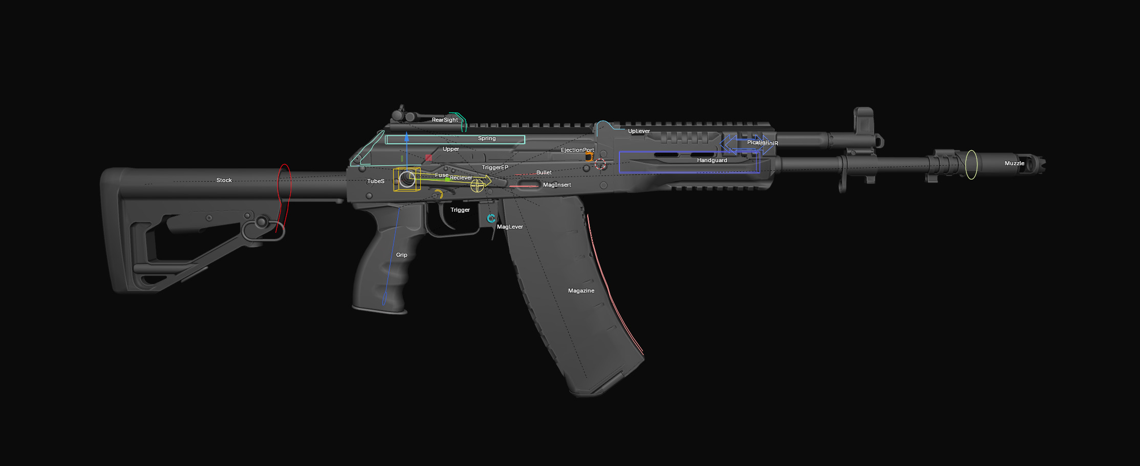 AK 12 Low-poly 3D model_14