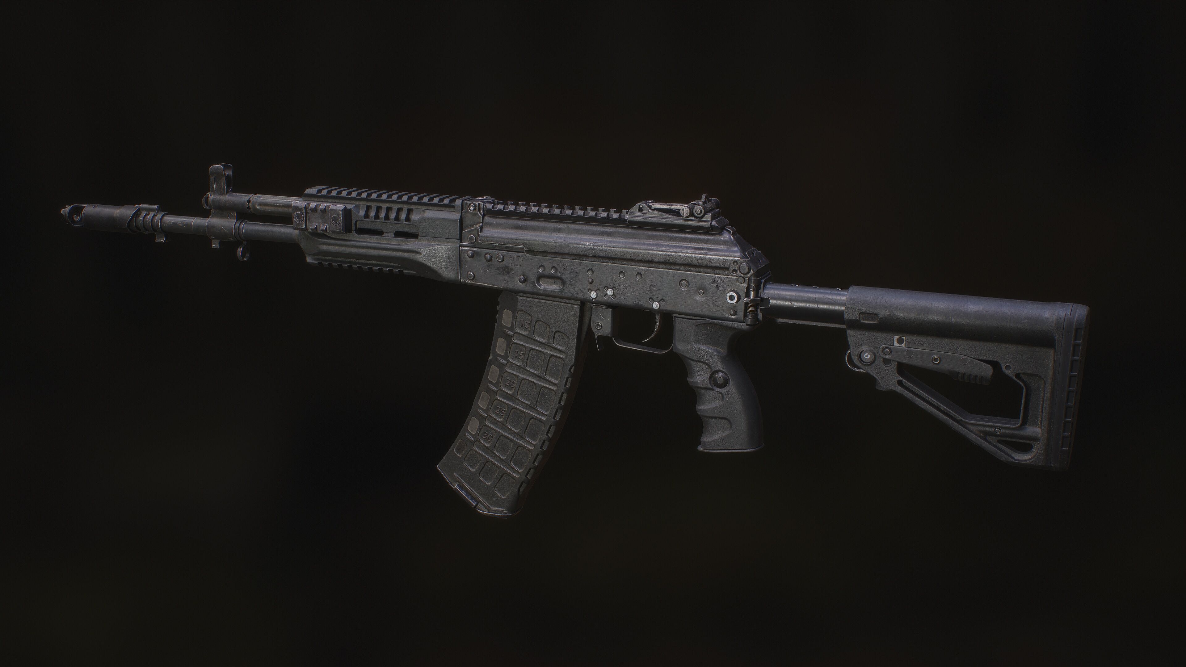 AK 12 Low-poly 3D model_2