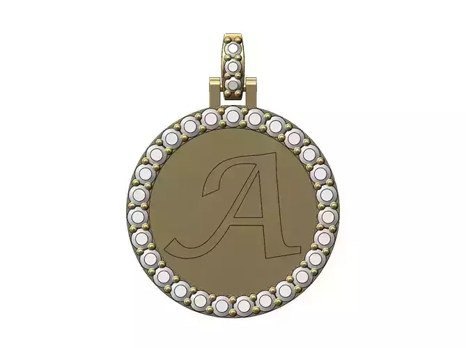 Diamond initials pendants