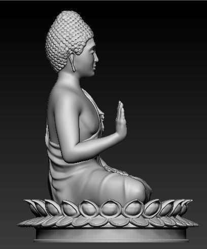 Buddha Idol 3d printable model 3D print model_4