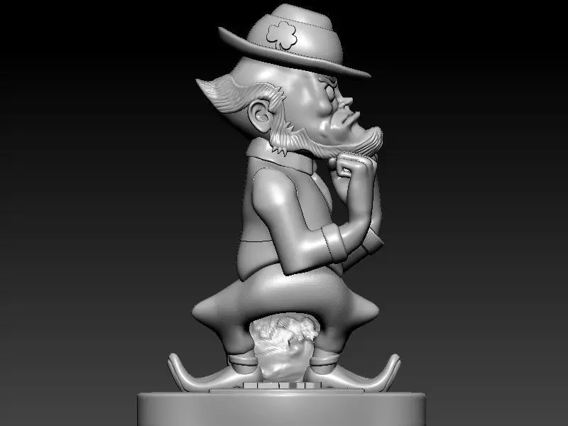 Notre Dame Fighting Irish Mascot Garden Statue 3D print model_0