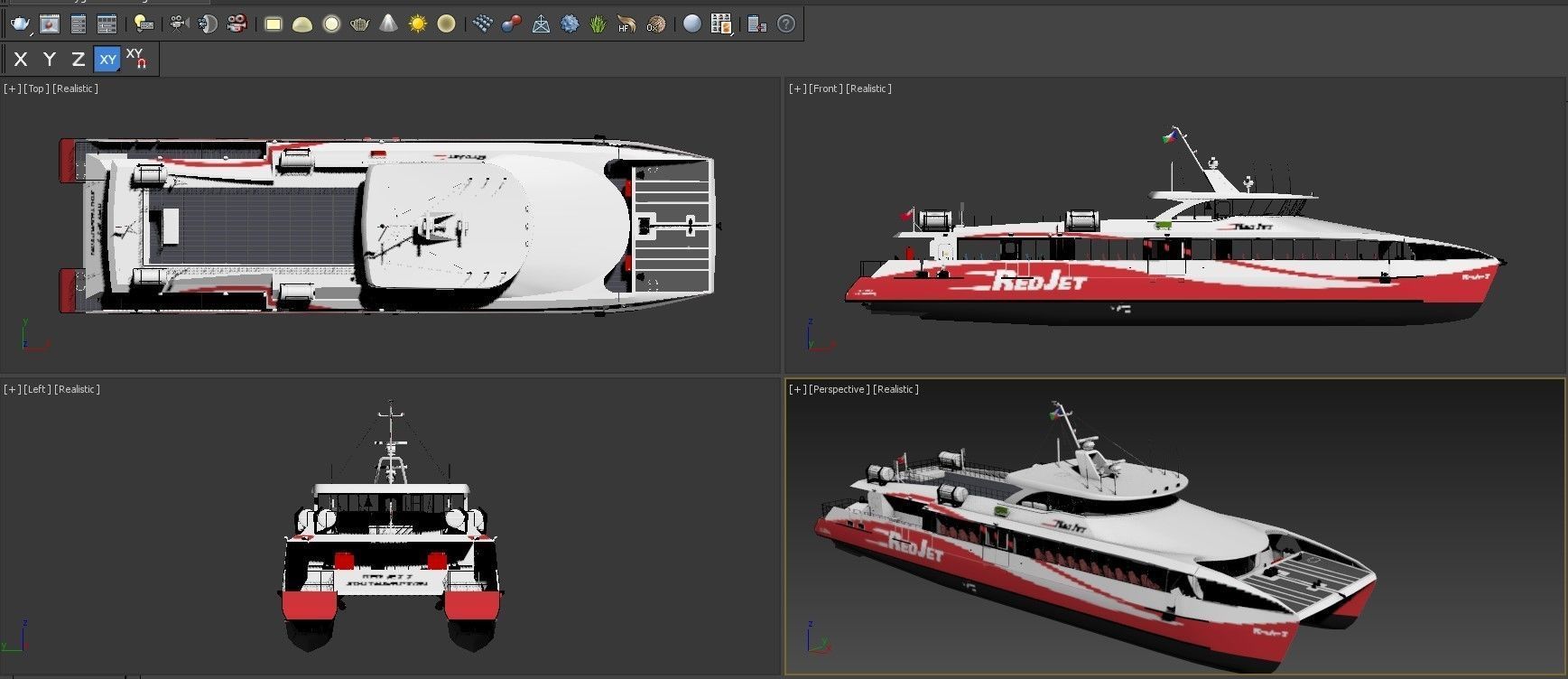  Passenger ferry 3D model_14