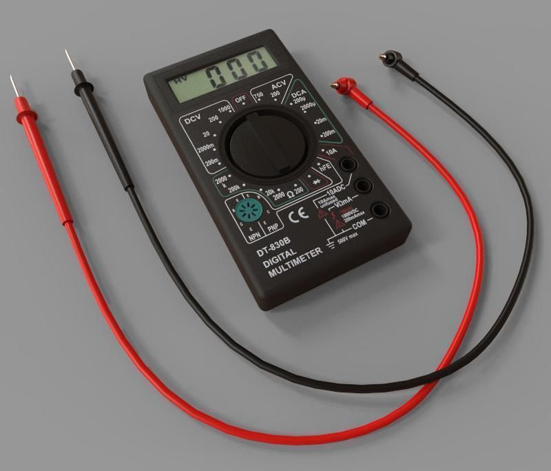 Multimeter digital 3D model_3