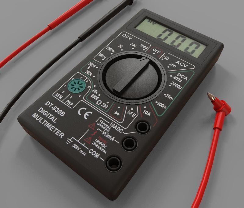 Multimeter digital 3D model_2