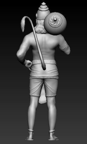 Hanuman Idol 3D Printable model 1 3D print model_3