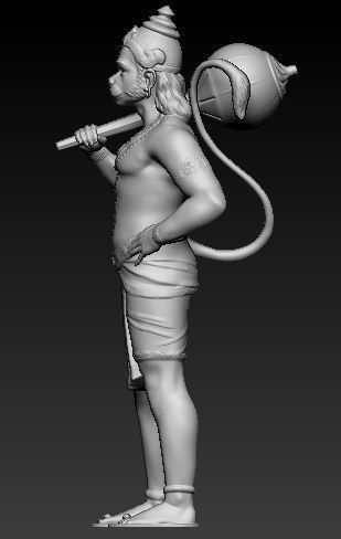 Hanuman Idol 3D Printable model 1 3D print model_4