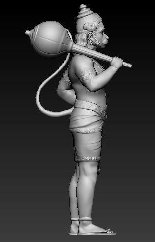 Hanuman Idol 3D Printable model 1 3D print model_5