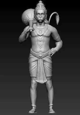 Hanuman Idol 3D Printable model 1 3D print model