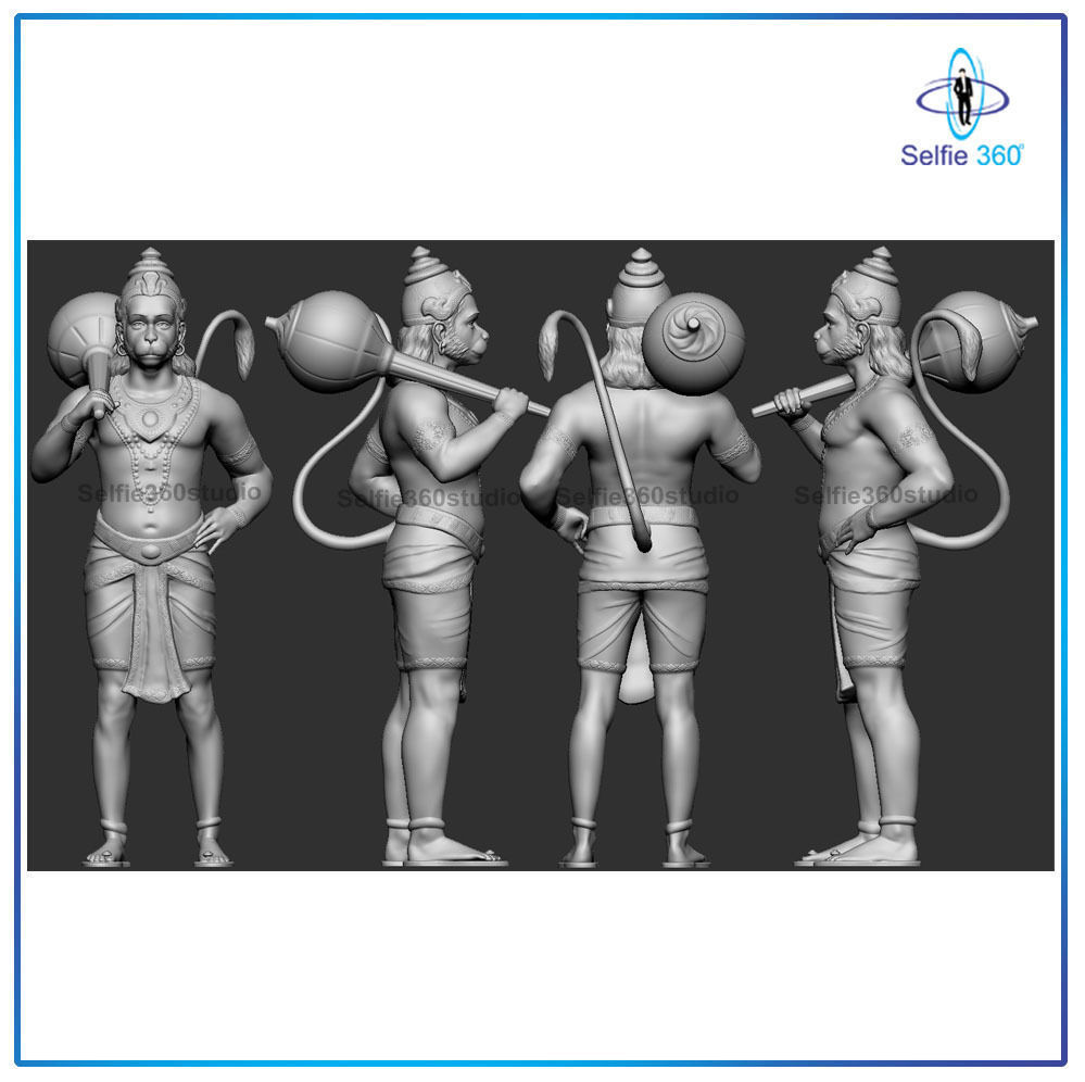 Hanuman Idol 3D Printable model 1 3D print model_2