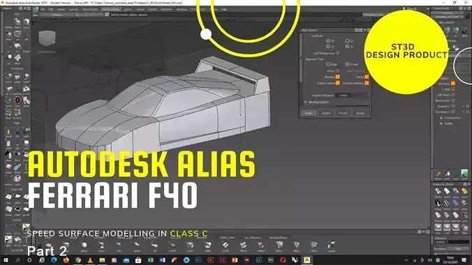 Ferrari F40 Day 2 fillet for complete the series of tutorial 3D model