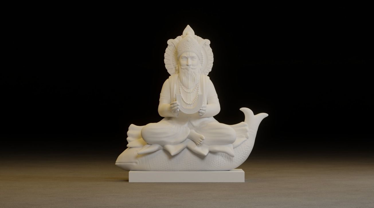 Jhulelal Idol 3D Printable model 3D print model_1