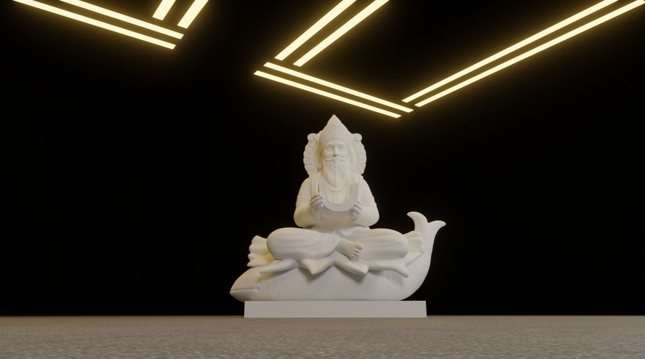 Jhulelal Idol 3D Printable model 3D print model_16