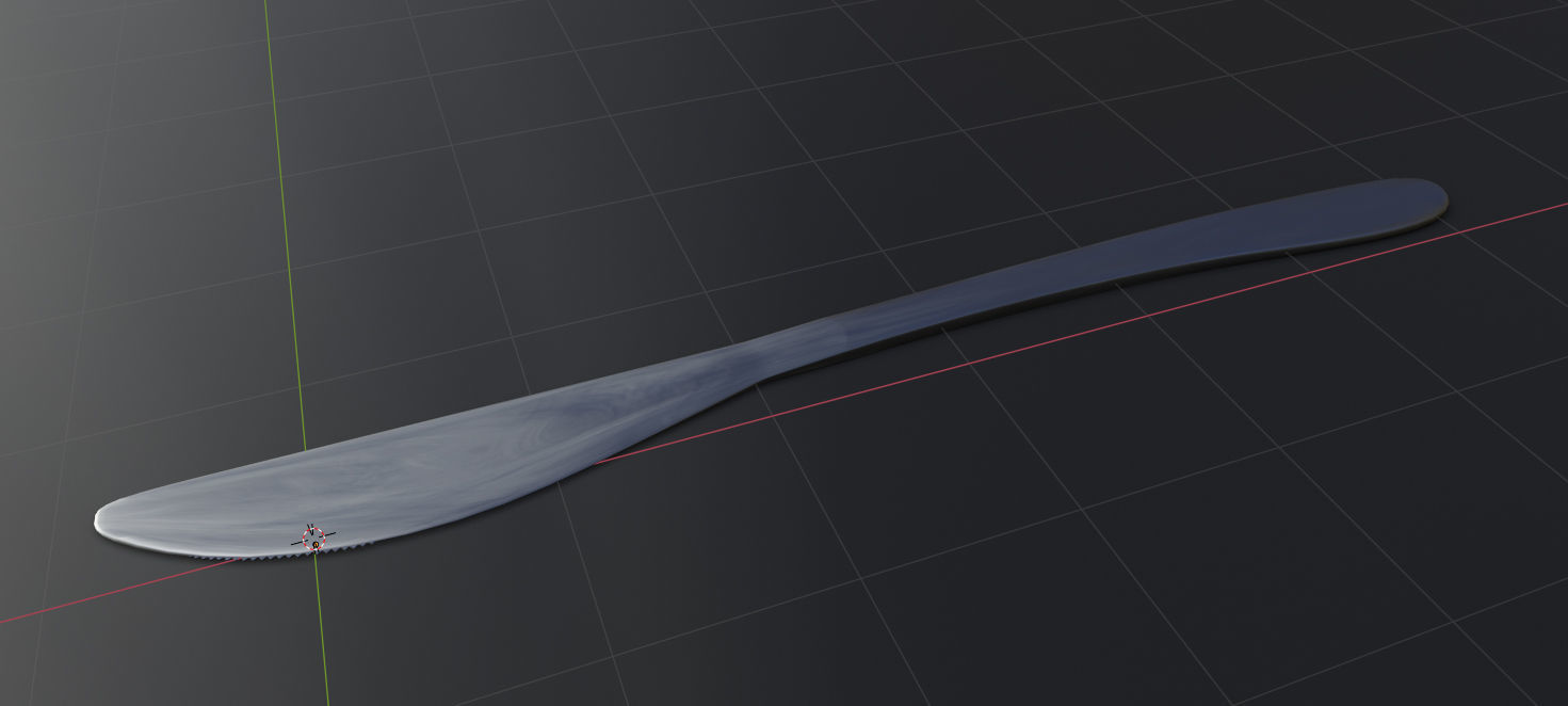 Dinner Knife 3D Model 3D model_1