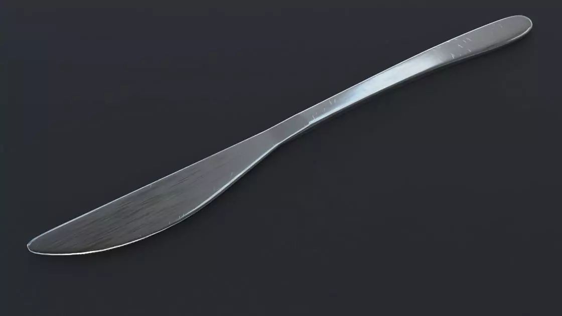 Dinner Knife 3D Model 3D model_0